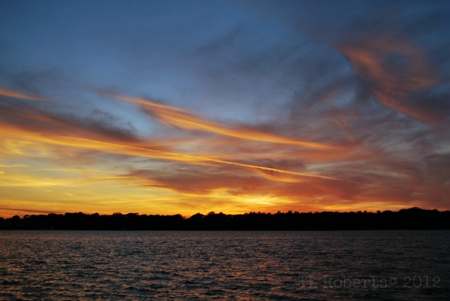 Holiday skies sunset