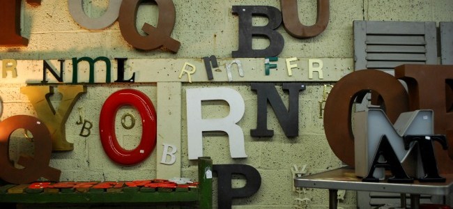 large sign letters