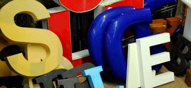 large vintage letters