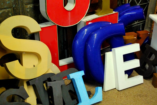 large vintage letters