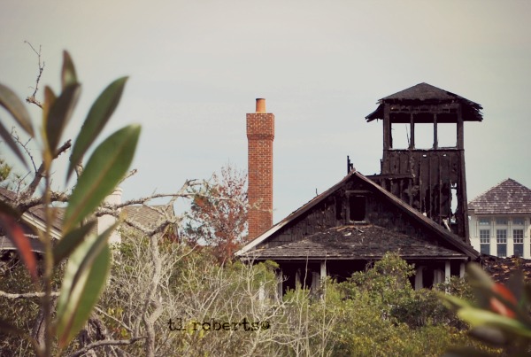 burnt beach house