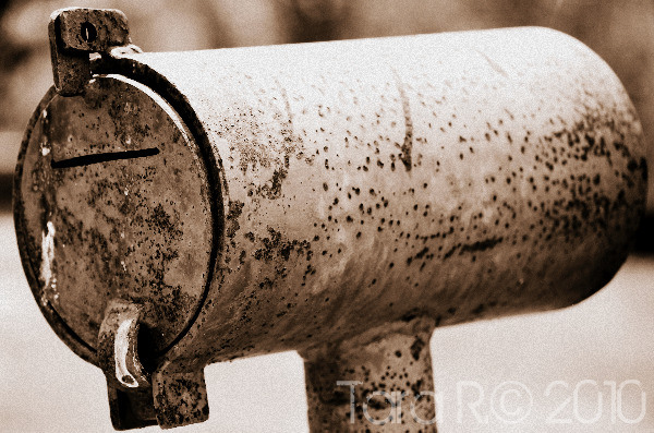 Rusted mailbox