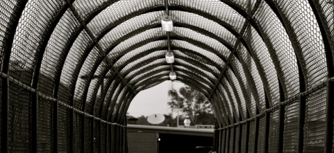 high school pedestrian bridge