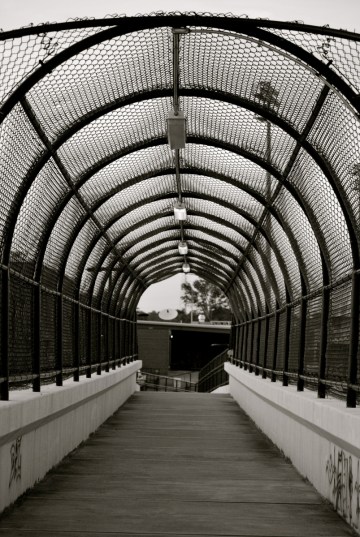 high school pedestrian bridge