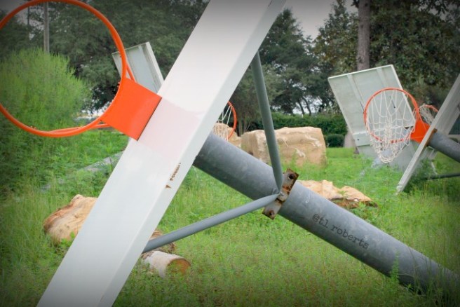 old basketball goals