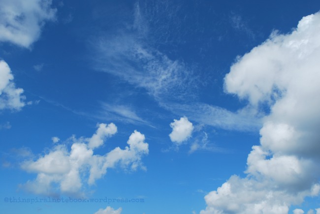blue sky white clouds