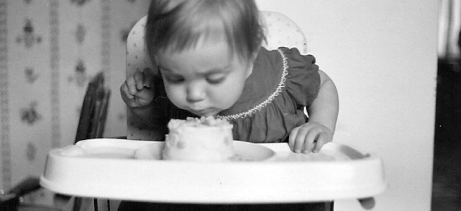 black and white first birthday