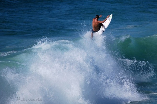 surfer in Gulf of Mexico