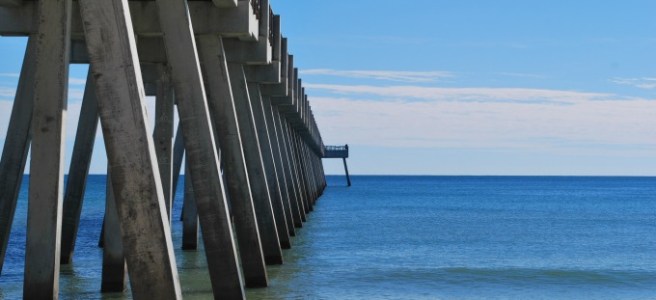 beneath fishing pier
