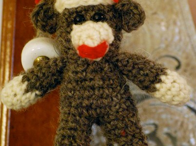 sock monkey ornament