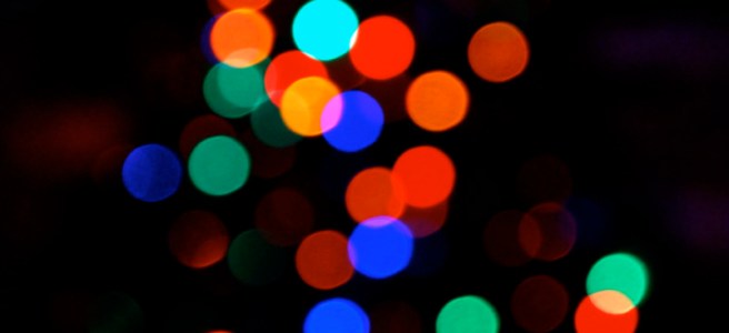 Christmas lights bokeh