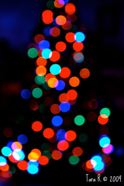 Christmas lights bokeh