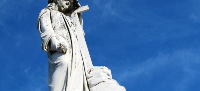 cemetery angel statue