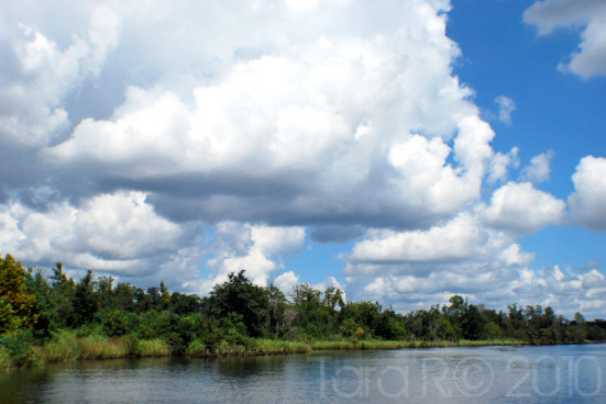 lake side and wide open skies