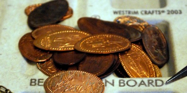 smashed copper pennies