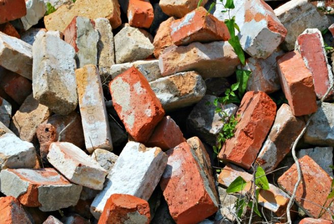 pile of old bricks