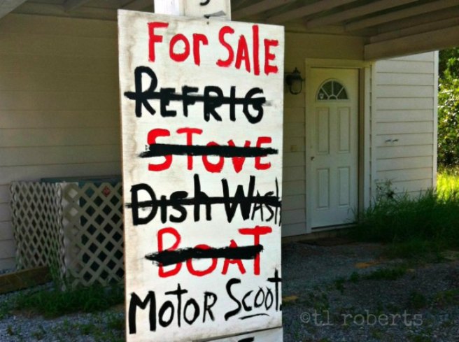 hand-painted for sale sign