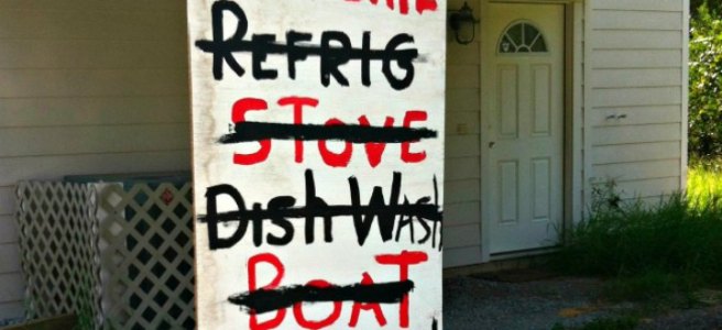 hand-painted for sale sign