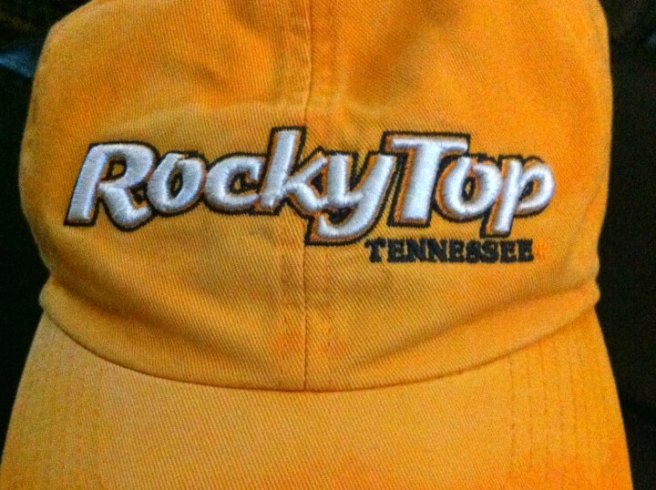 Orange ball cap, Rocky Top logo