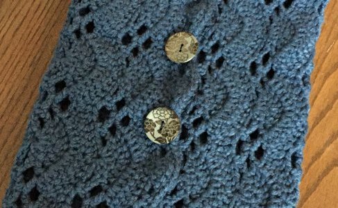 crocheted buttoned cowl