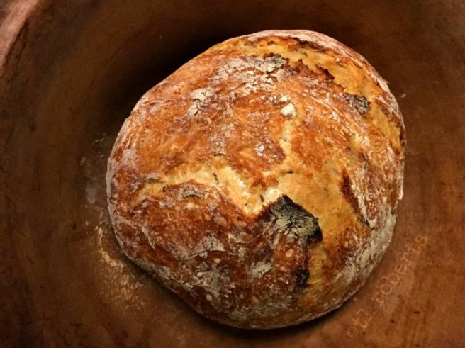fresh baked boule bread