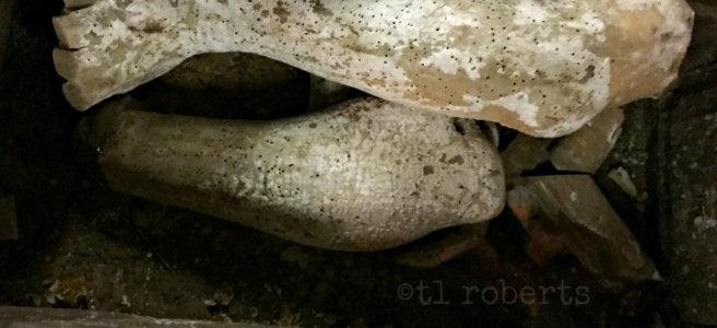 distressed wooden mannequin legs