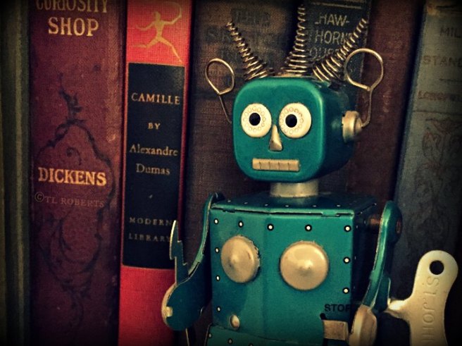 tin toy female robot