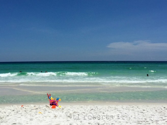 colorful toys on the beach