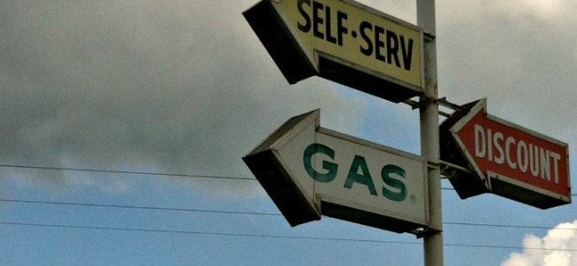 Old gas station signs