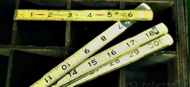 wooden carpentry ruler