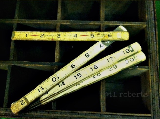 wooden carpentry ruler