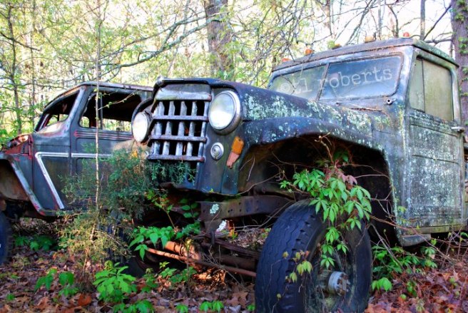 junked willys jeep