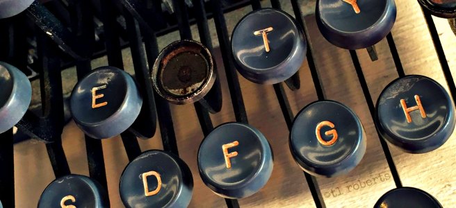 vintage typewriter keys