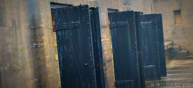 iron doors of old jail