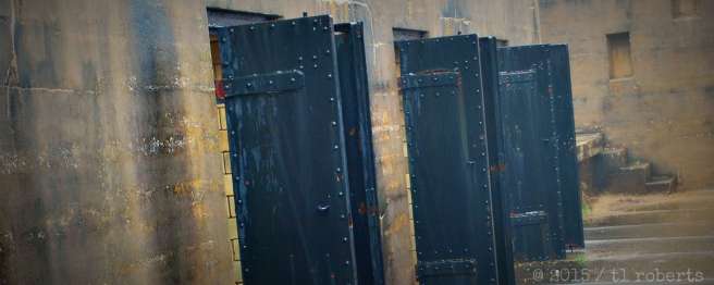 iron doors of old jail
