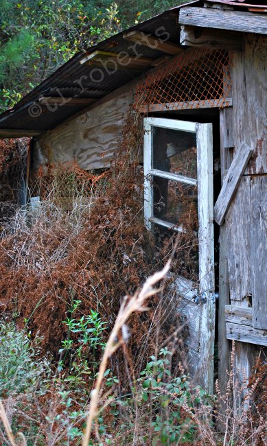 door to abandoned house