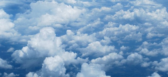 aerial shot of clouds