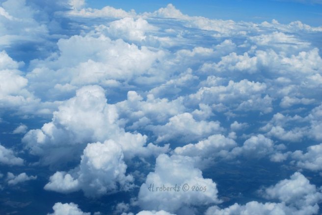 aerial shot of clouds