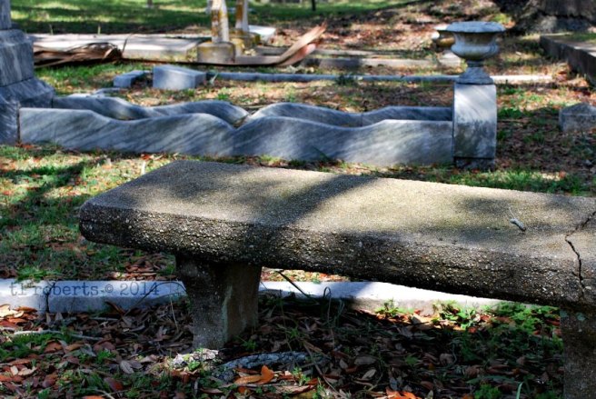cemetery grief bench