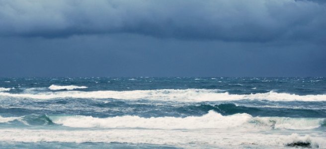 Tropical storm coming ashore