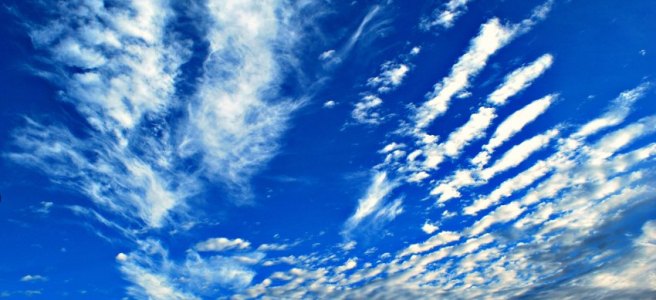 blue sky white clouds