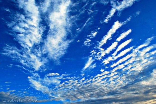 blue sky white clouds