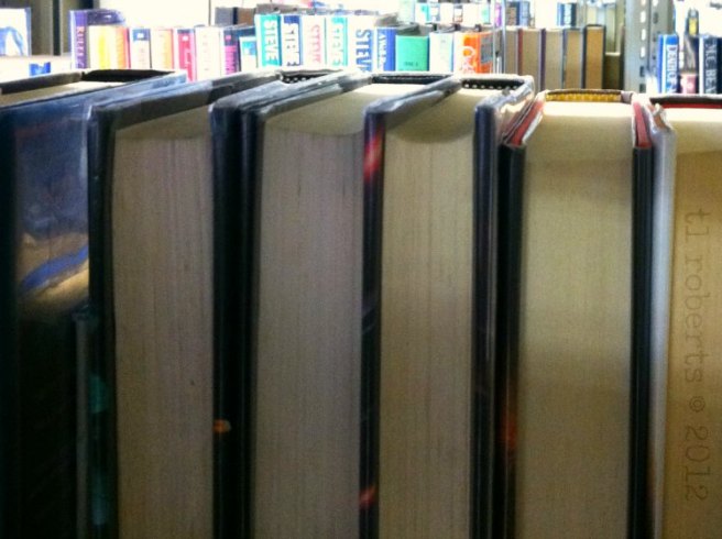 view of books from library stacks