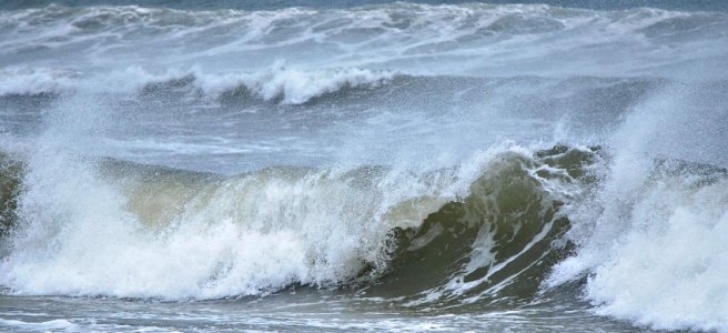 breaking wave during a storm